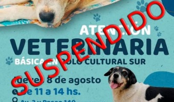 ZOONOSIS SUSPENDE LA JORNADA DE ATENCIN PREVISTA PARA HOY EN POLO CULTURAL SUR